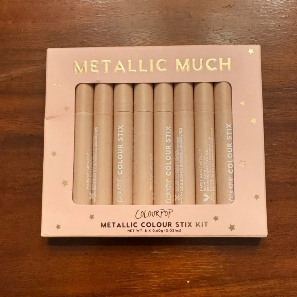 COLOURPOP Metallic Much Metallic Colour Stix 8 Piece Sparkle Set NEW IN BOX